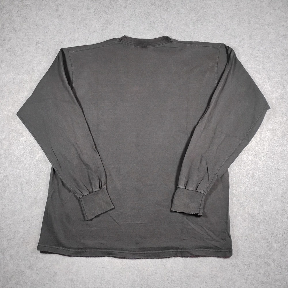 Vintage Fruit of the Loom Sunday River Maine Skiing Long Sleeve Shirt Black XL - Picture 10 of 12